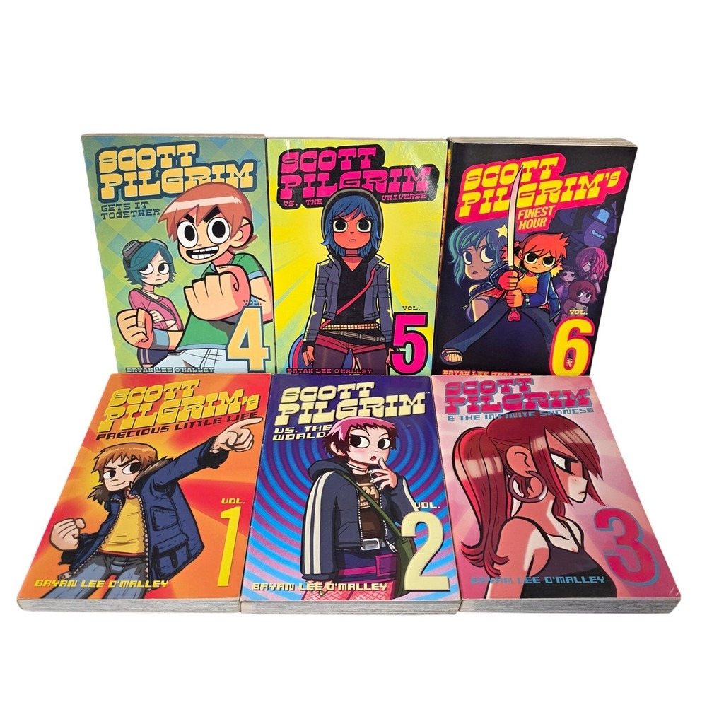 Scott Pilgrim Graphic Novel Vol 1-6 Set Oni Press Bryan Lee O'Malley Multi GOOD